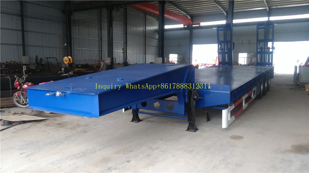 Semi Low Deck Gooseneck Trailer 2 3 4 Axles Lowbed Low Loader Trailers
