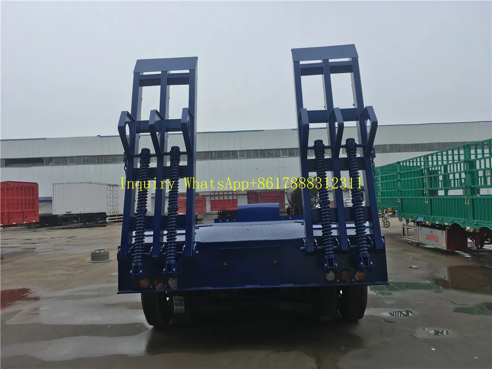 Semi Low Deck Gooseneck Trailer 2 3 4 Axles Lowbed Low Loader Trailers
