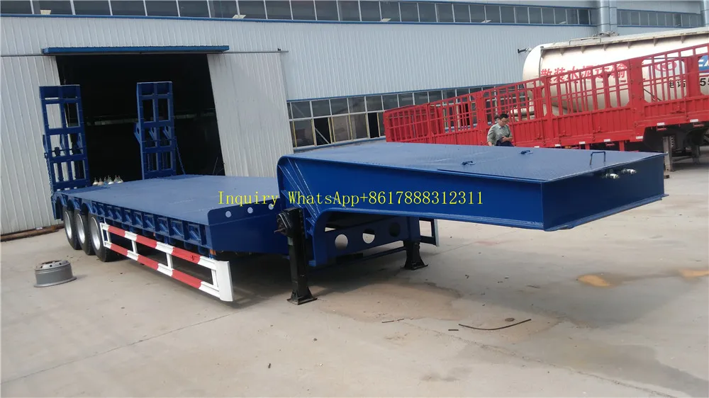 Semi Low Deck Gooseneck Trailer 2 3 4 Axles Lowbed Low Loader Trailers