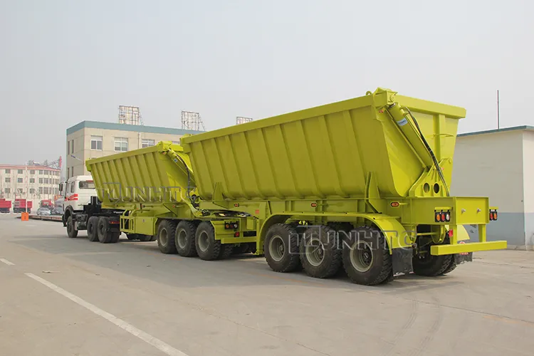 Side Tipper Trailers Coal with Linked Model