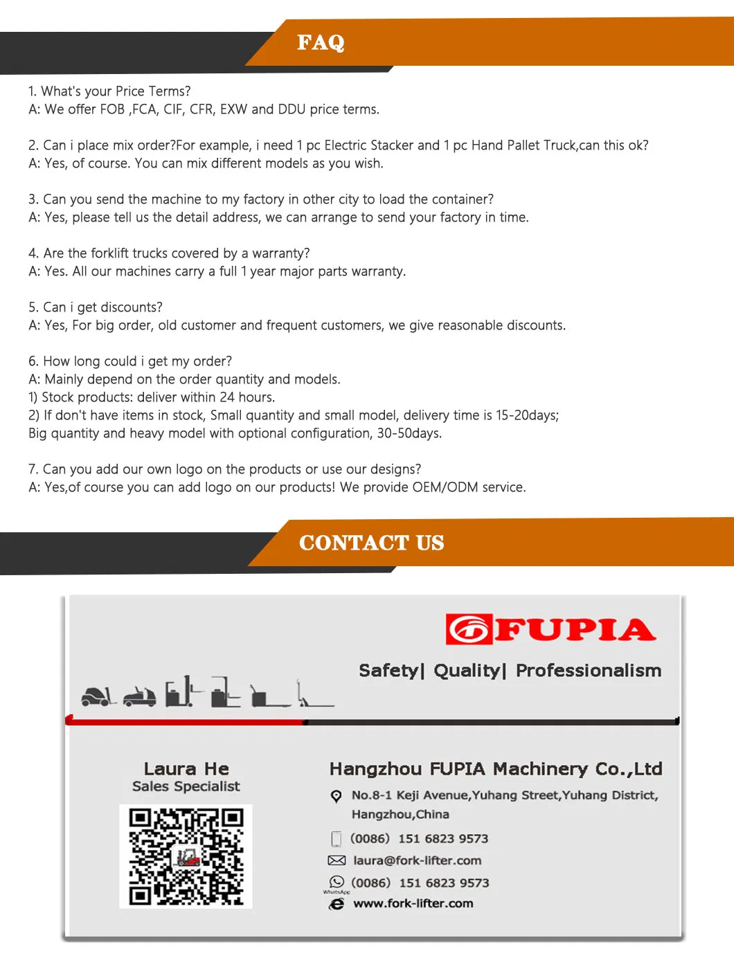 Small Mini Electric Forklift 1.5 Ton High Lift Four Fulcrum Balance Hydraulic Electric Forklift