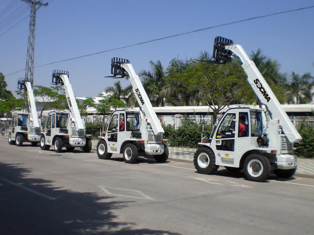 Socma 3ton Mini Telescopic Forklift Hnt30-4 with 6m Boom