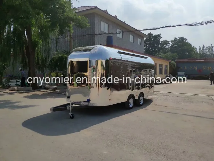 Stainless Steel Mobile Ice Cream Pizza Food Vending Van