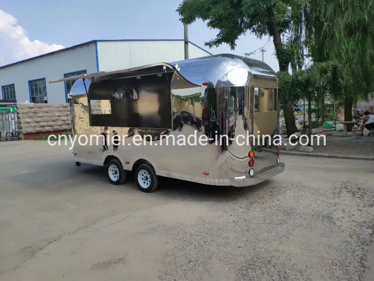 Stainless Steel Mobile Ice Cream Pizza Food Vending Van