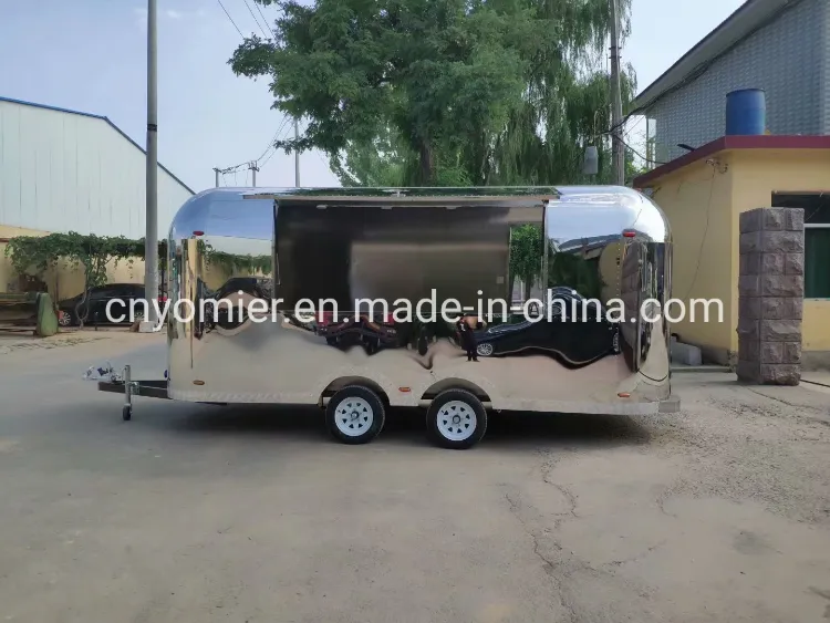 Stainless Steel Mobile Ice Cream Pizza Food Vending Van