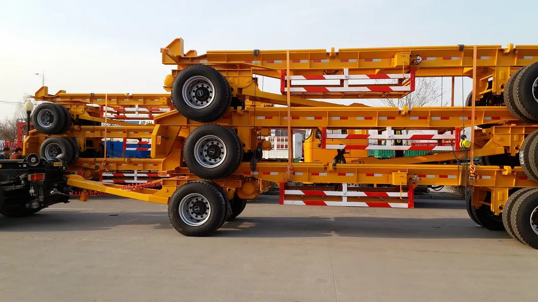 Steel 30t Tri Axle Capacity Full Trailer for Cargo Transport