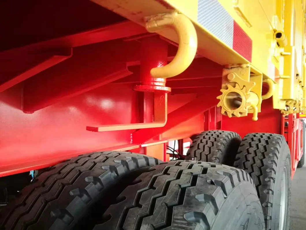 Steel 30t Tri Axle Capacity Full Trailer for Cargo Transport