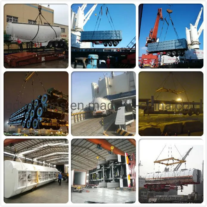 Sunken Lower Loading Deck Lowbed Truck Semitrailer Low Bed Semi Trailer