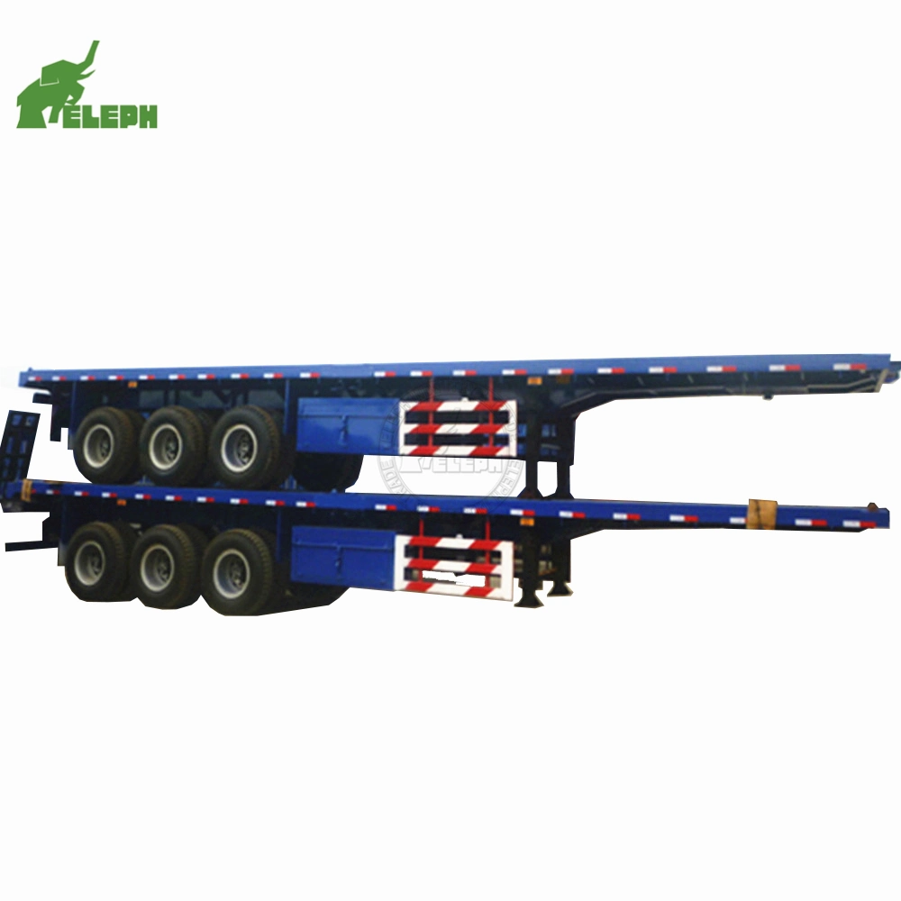 Three Axles Truck 40- 60mt 40feet Container Flatbed Semi Trailer