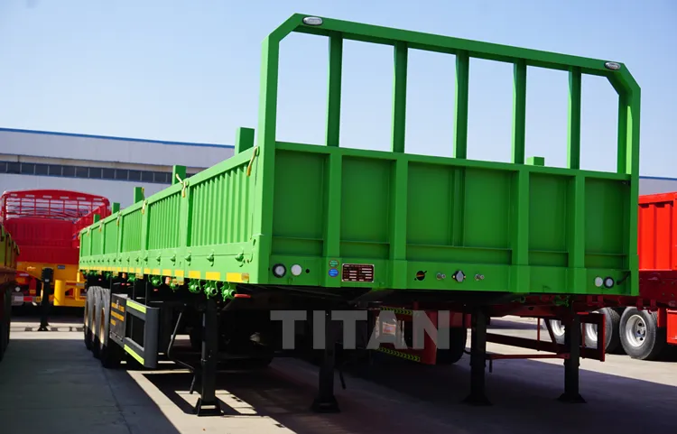 Titan Tridem Flat Deck Semi Trailer Low Drop Side Body Trailer