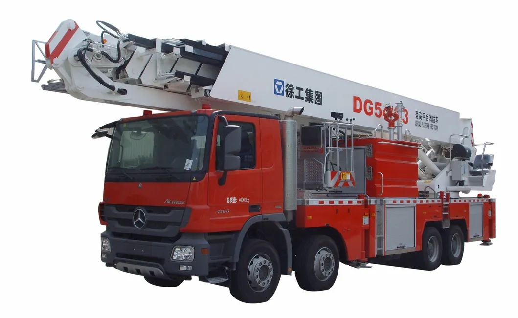 Top 1 Fire Fighting Equipment Manufacturer XCMG Official 54m Elevating Aerial Work Platform Fire Truck Dg54c3 for Sale