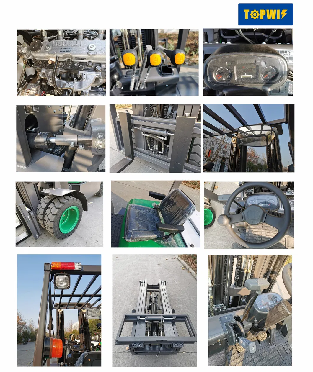 Topwin 5ton Diesel Forklift with CE