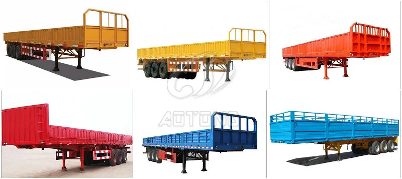Tri Axle 50tons Camper Curtain Livestock Side Wall Utility Semi Truck Fence Cargo Trailer