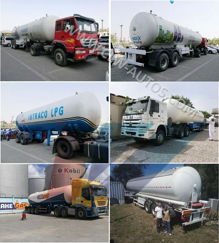 Tri-Axle 54000L LPG Tanker Semi Trailer LPG Truck Trailer 27 Tons Propane LPG Transport Tanker Trailer