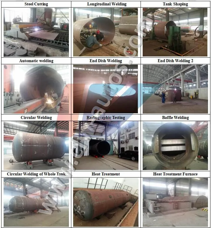 Tri-Axle 54000L LPG Tanker Semi Trailer LPG Truck Trailer 27 Tons Propane LPG Transport Tanker Trailer