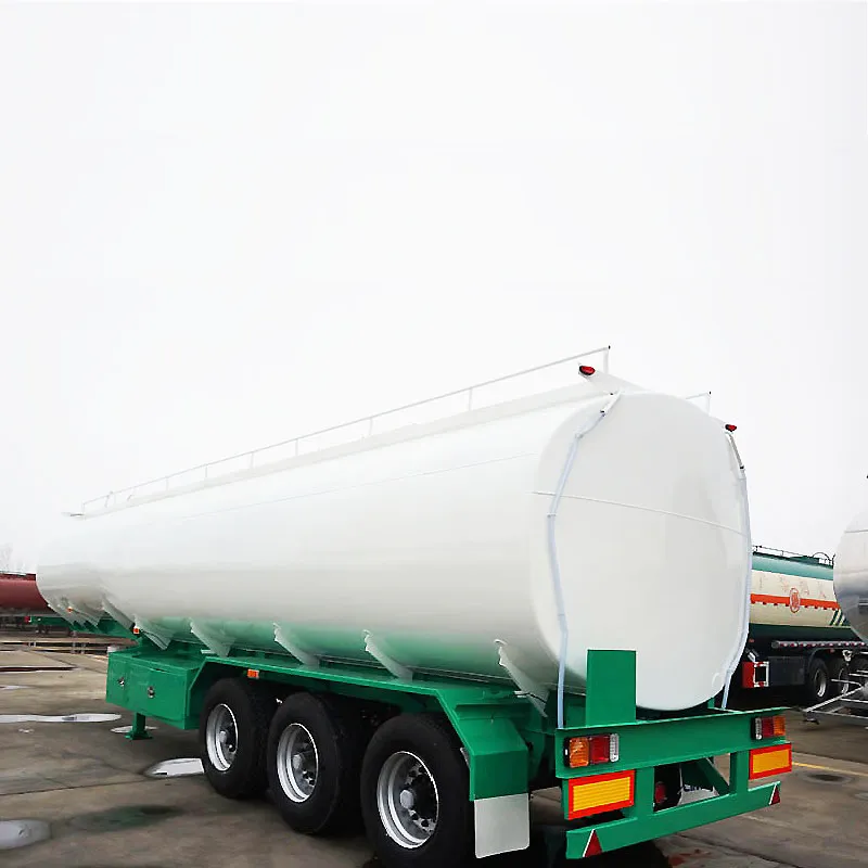 Tri Axle Tank Semi Trailer, 35000 - 45000 Liters Fuel Tanker Trailer
