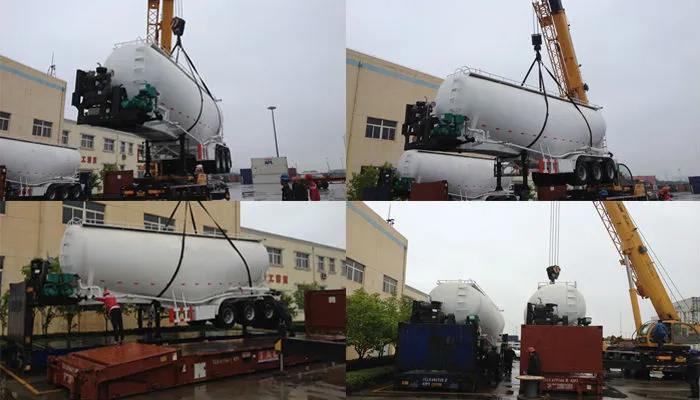 Tri-Axle V-Shape 30cbm Silo Dry Bulk Cement Truck Semi Trailer