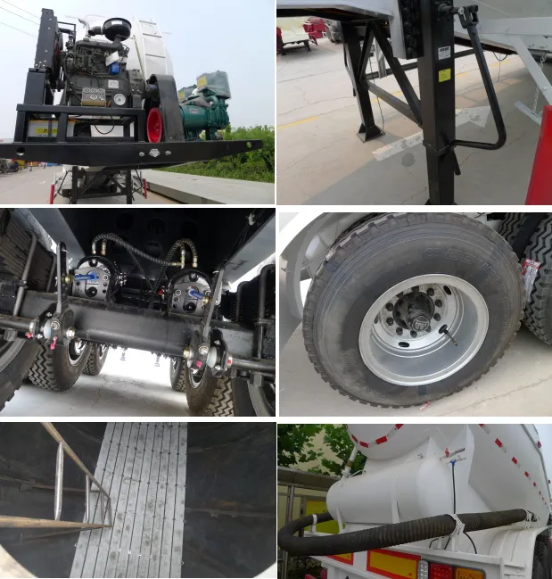 Tri-Axle V-Shape 30cbm Silo Dry Bulk Cement Truck Semi Trailer