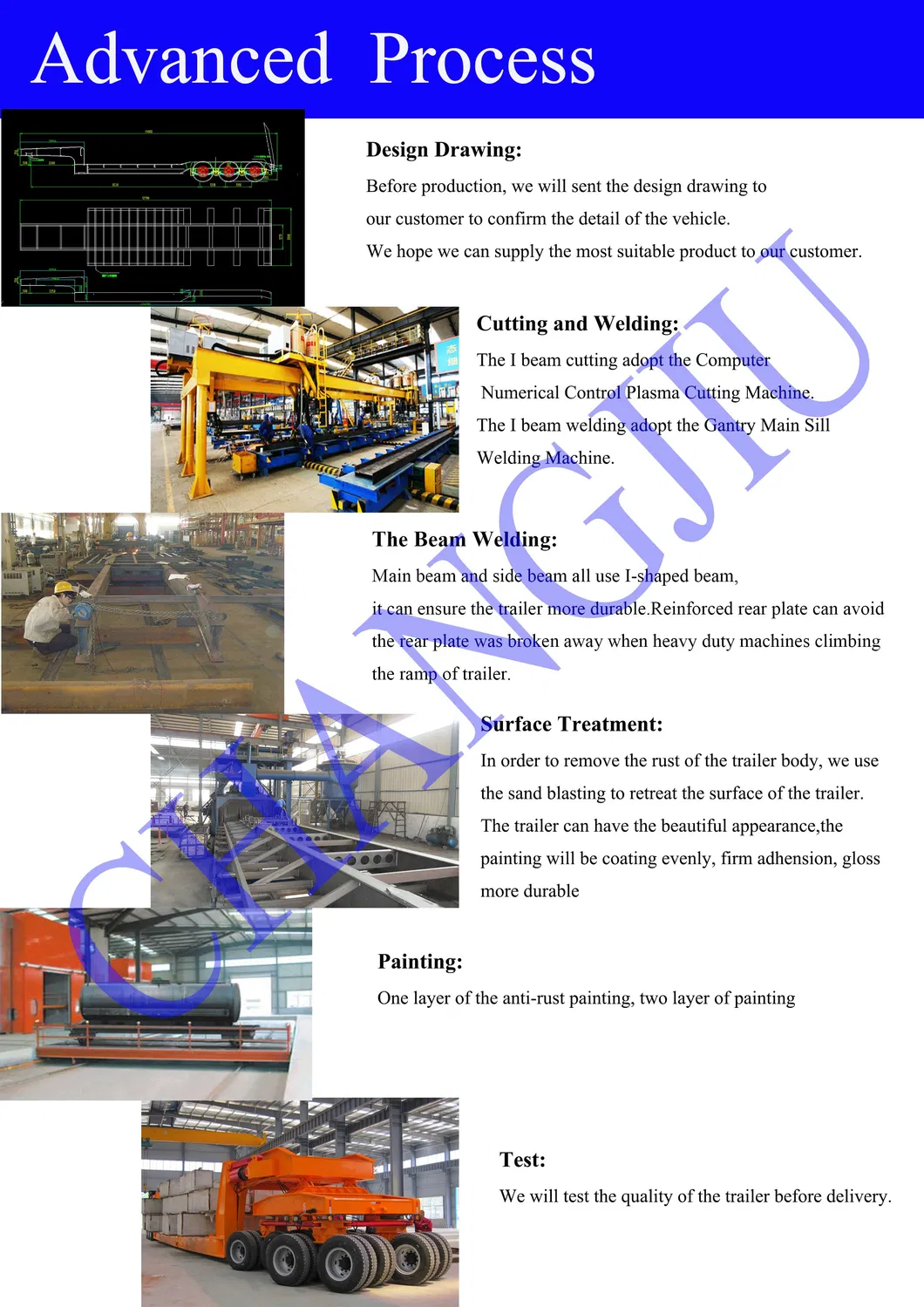 Tri Axles Gooseneck 13meters Excavator Low Bed Semi 3/4axles 45-60 Tons Low-Bed Heavy Equipment Lowbed Truck Semi Trailer