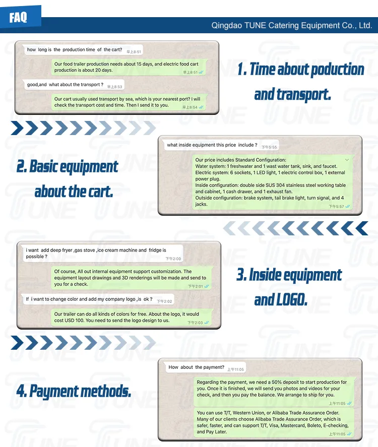 Tune Mobile Food Truck Galvanized Trailer Donuts Cart Hand Push Food Cart BBQ Trailer