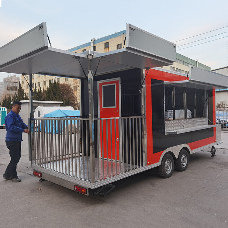 Tune New Fashion Carros PARA Helados Cooking Kiosk Grilled Chicken Gas Food Trailer