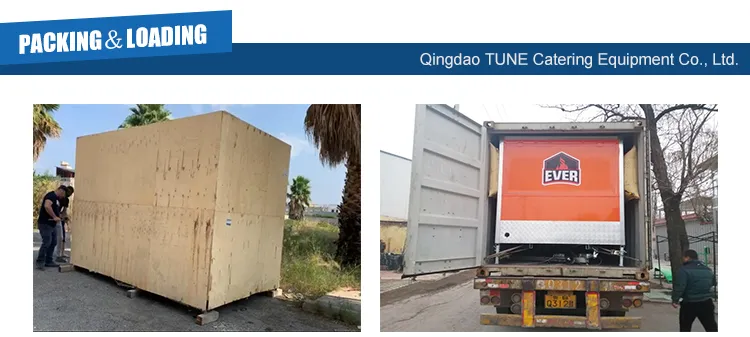 Tune New Fashion Carros PARA Helados Cooking Kiosk Grilled Chicken Gas Food Trailer