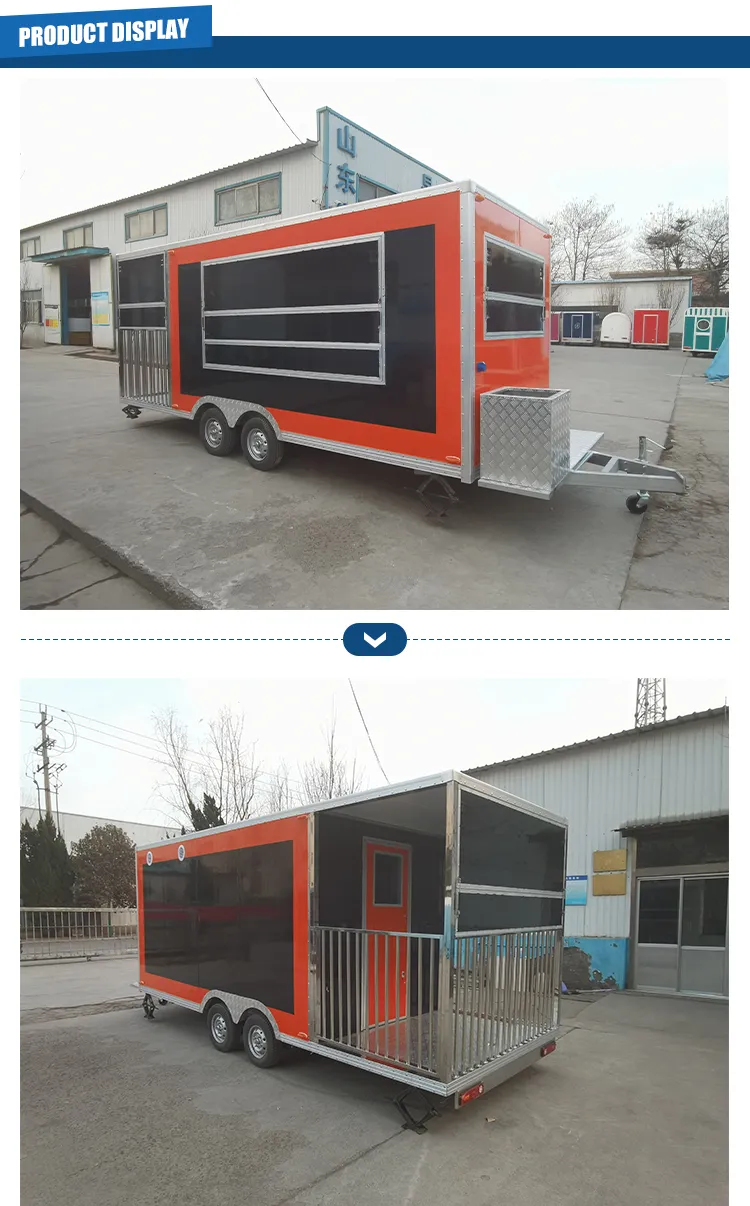 Tune New Fashion Carros PARA Helados Cooking Kiosk Grilled Chicken Gas Food Trailer