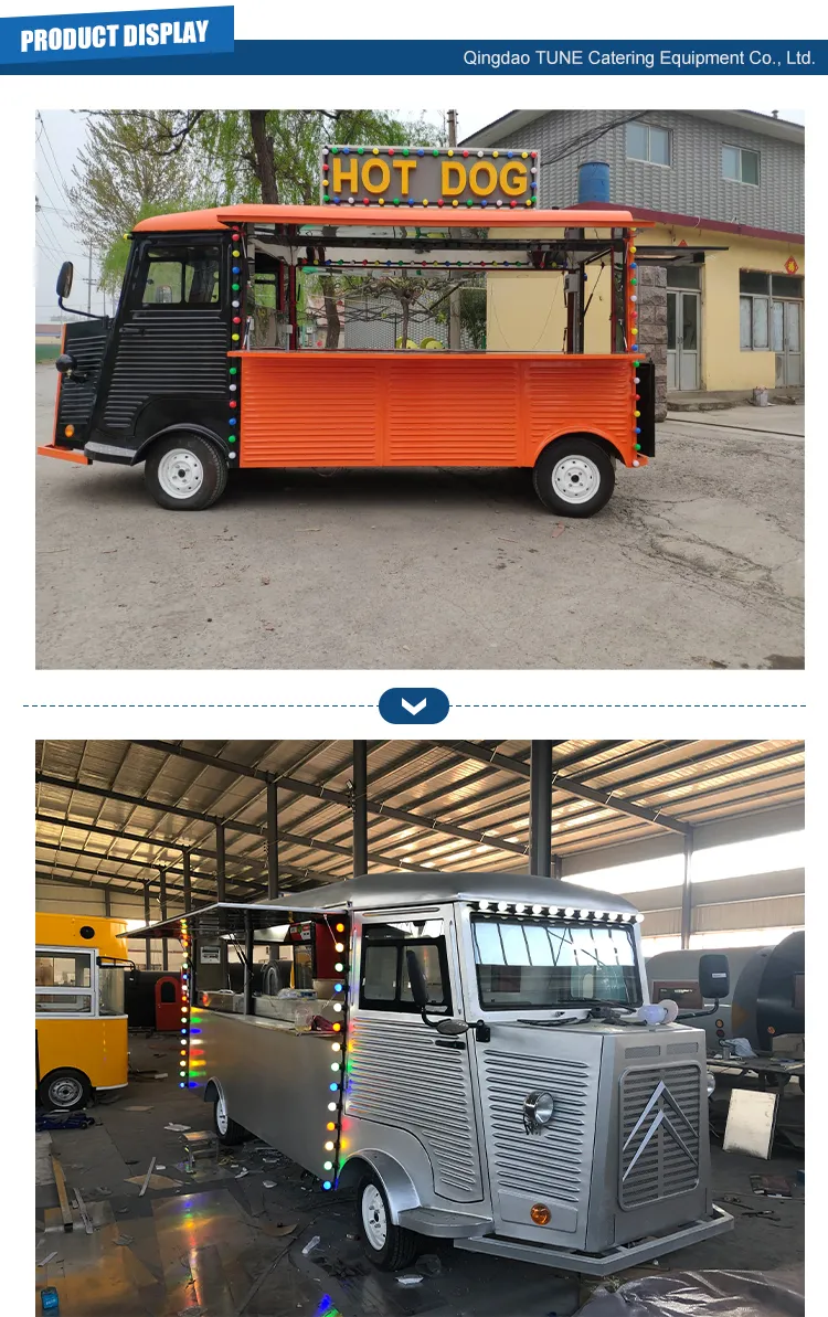 Tune Top Grade Hot Dog Fried Food Barbecue Food Truck with Freezer for Sale