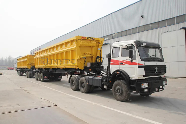 U Shape 34 Ton+34 Ton Linked Side Tipper Trucks for Sale