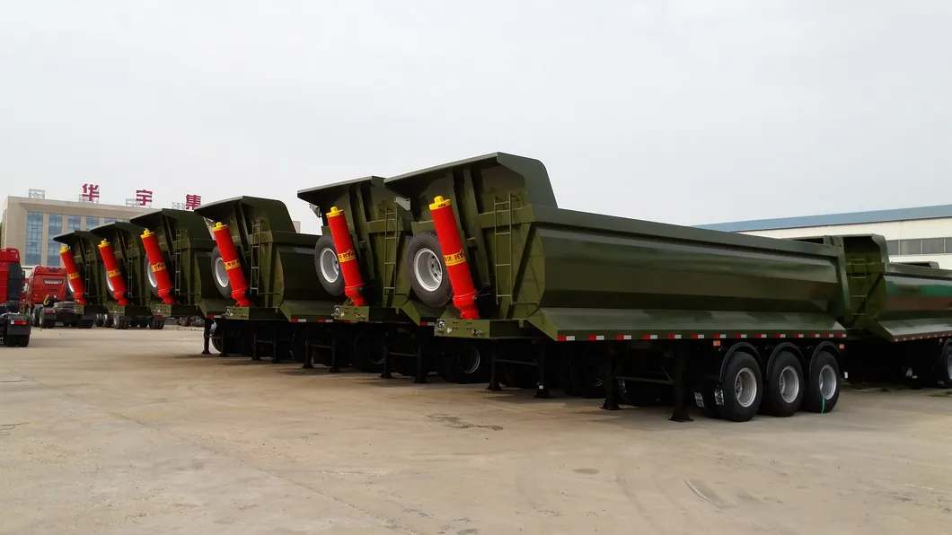 Utility Self Dumping Rear Tipper Tipping Semi Truck Semi Trailer