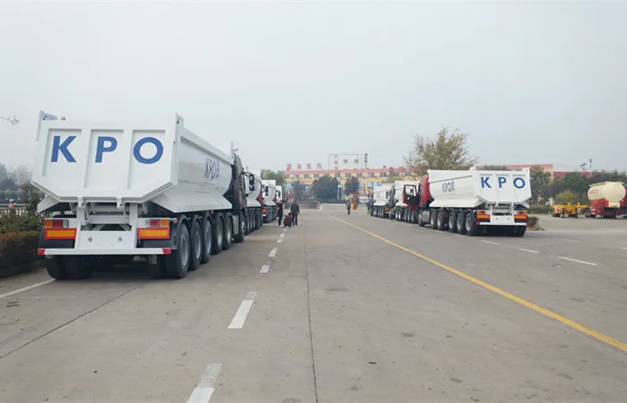 Utility Self Dumping Rear Tipper Tipping Semi Truck Semi Trailer