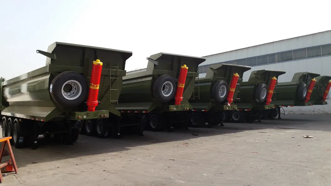 Utility Self Dumping Rear Tipper Tipping Semi Truck Semi Trailer