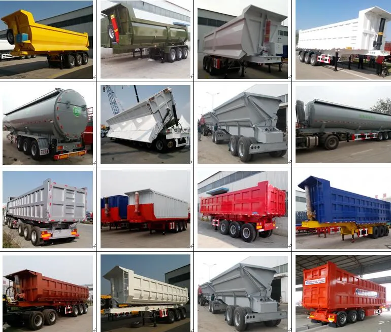 Wheat/Corn/Rice/Peanut Transport Dump Trailer with Box