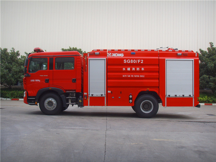 XCMG 8 Ton 4X2 Water Tank Fire Truck Sg80f2 China New Mobile Water Tank Rescue Fire Fighting Truck with HOWO Chassis Price