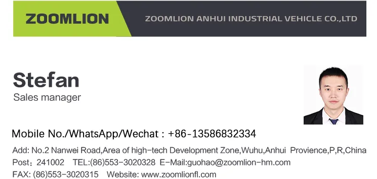 ZOOMLION 3.5 ton new condition lift truck narrow aisle forklift block clamp lifting machinery