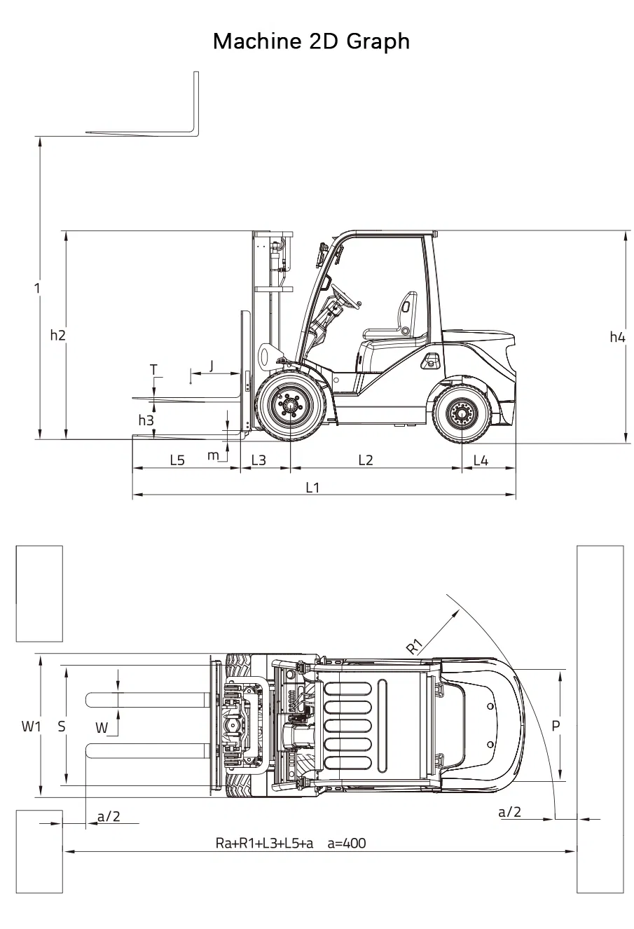 Zoomlion Factory Great Forklift Strong Power Diesel Forklift