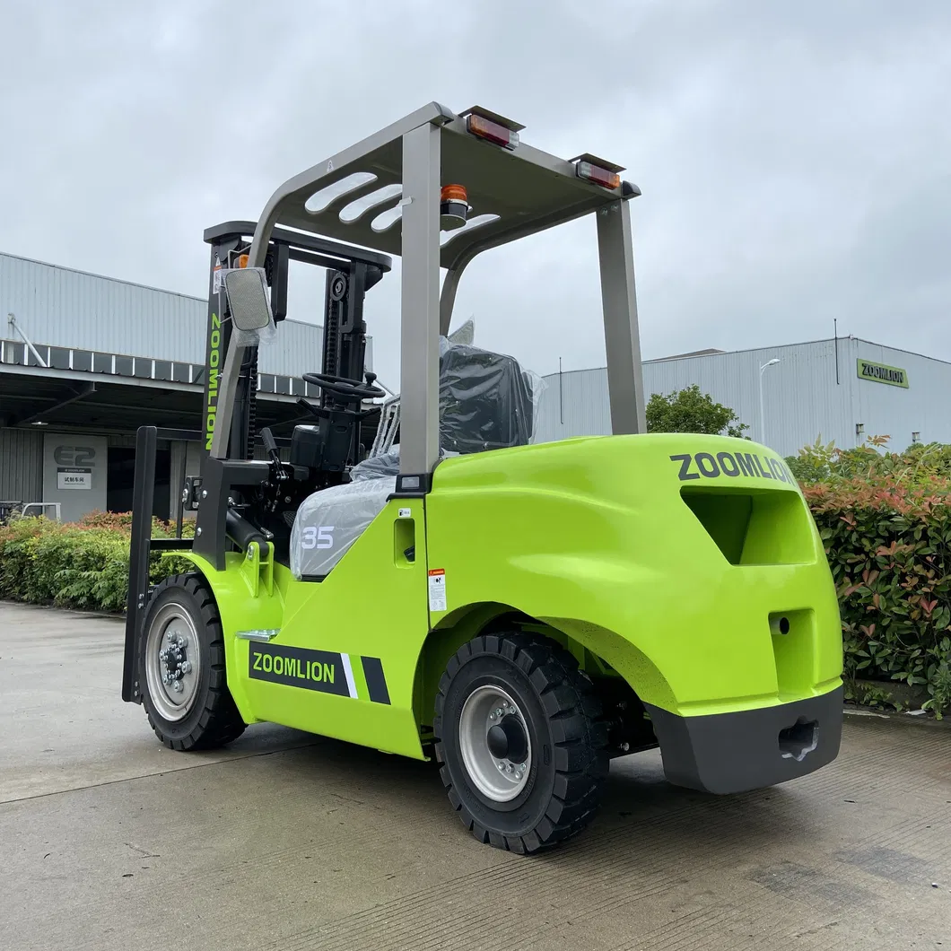 Zoomlion Full Cab Lifting Machinery Block Clamp Forklift 3.5 Stage Truck
